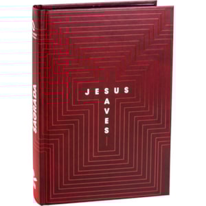 Bíblia Jesus Saves | NAA | Letra Grande | Capa Dura Vermelha