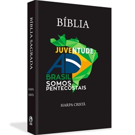 Bíblia Juventude AD do Brasil | ARC | Letra Normal | Harpa Cristã | Capa Dura Preta