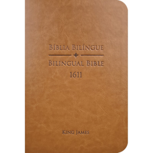 Bíblia King James 1611 | Bilíngue | Letra Normal | Capa Luxo Caramelo