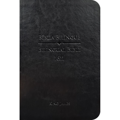 Segunda imagem do produto Bíblia King James 1611 | Bilíngue | Letra Normal | Capa Luxo Preta
