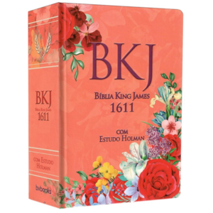 Bíblia King James 1611 Com Estudo Holman BKJ Feminina Floral