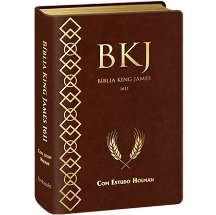 Bíblia King James 1611 Com Estudo Holman BKJ Marrom