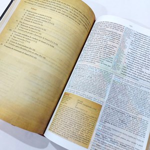 Bíblia King James 1611 Com Estudo Holman BKJ Preta e Marrom