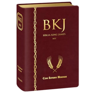 Bíblia King James 1611 Com Estudo Holman BKJ Vinho