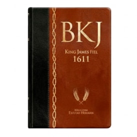 Bíblia King James 1611 |  Estudo Holman BKJ | Marrom e Preta