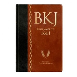 Bíblia King James 1611 | Estudo Holman BKJ | Marrom e Preta