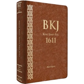 Bíblia King James 1611 | Letra Hipergigante | Capa Luxo Marrom