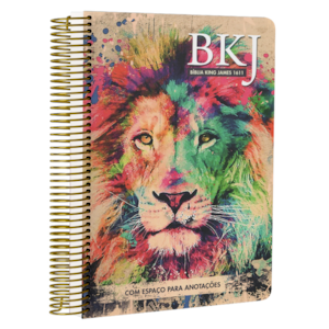 Bíblia King James 1611 Lion Colors | BKJ | Letra Normal | Capa Dura Espiral Com Espaço Para Anotações