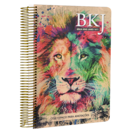 Bíblia King James 1611 Lion Colors | BKJ | Letra Normal | Capa Dura Espiral Com Espaço Para Anotações