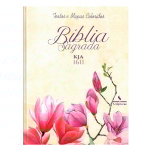 Bíblia King James 1611 Magnólia | Textos e Mapas Coloridos | Capa Dura