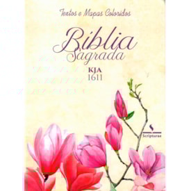 Bíblia King James 1611 Magnólia| Textos e Mapas Coloridos | Espiral