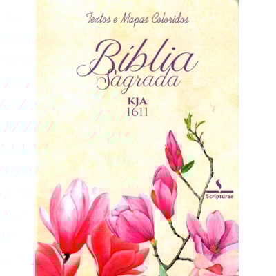 Bíblia King James 1611 Magnólia| Textos e Mapas Coloridos | Espiral