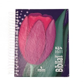 Bíblia King James 1611 Tulipa | Textos e Mapas Coloridos | Espiral