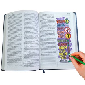 Bíblia King James 1611 Ultra Fina Lettering Bible | Letra Normal | Capa Floral