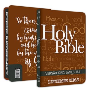 Bíblia King James 1611 Ultra Fina Lettering Bible | Letra Normal | Capa Holy Bible