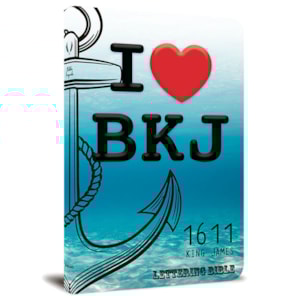 Bíblia King James 1611 Ultra Fina Lettering Bible | Letra Normal | Capa I Love BKJ