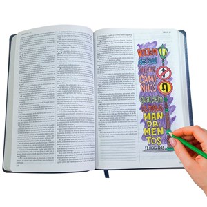 Bíblia King James 1611 Ultra Fina Lettering Bible | Letra Normal | Capa Sinais