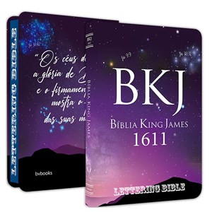 Bíblia King James 1611 Ultra Fina Lettering Bible | Letra Normal | Capa Universo