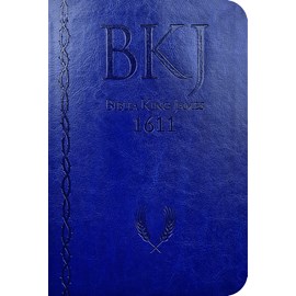 Bíblia King James 1611 Ultrafina Ampliada | Letra Normal | Capa Luxo Azul