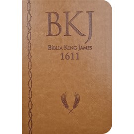 Bíblia King James 1611 Ultrafina Ampliada | Letra Normal | Capa Luxo Mostarda