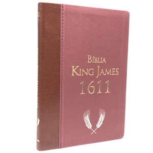 Bíblia King James 1611 Ultrafina Ampliada | Letra Normal | Capa Marrom e Vinho
