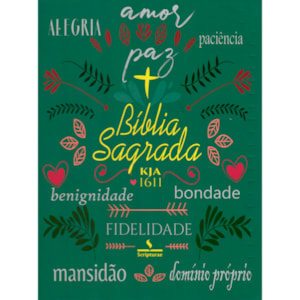 Bíblia King James 1611 Verde Alegria | Textos e Mapas Coloridos | Espiral