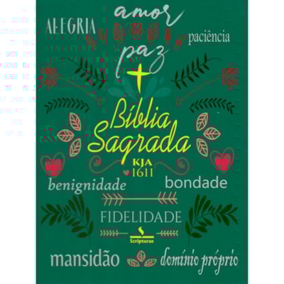 Bíblia King James 1611 Verde Alegria | Textos e Mapas Coloridos | Espiral