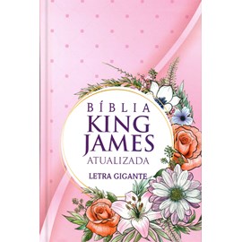Bíblia King James Atualizada Flores Poa | KJA | Letra Gigante | Capa Dura