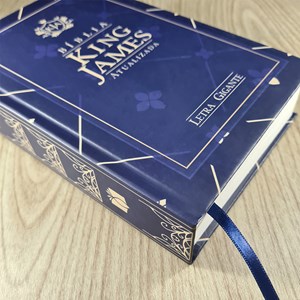 Bíblia King James Atualizada | KJA | Letra Gigante | Capa Dura Azul Marinho