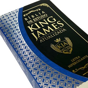 Bíblia King James Atualizada | KJA | Letra Hipergigante | Capa Azul e Preto
