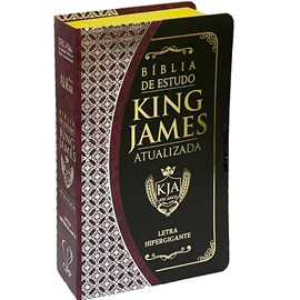 Bíblia King James Atualizada | KJA | Letra Hipergigante | Capa Bordo e Preto