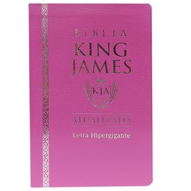 Bíblia King James Atualizada | KJA | Letra Hipergigante | Capa Coverbook Rosa