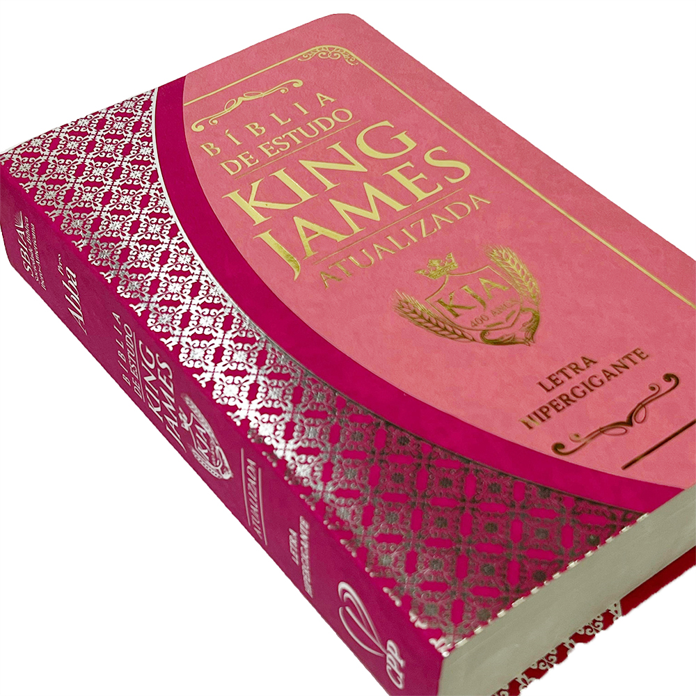 Bíblia King James Atualizada | KJA | Letra Hipergigante | Capa Pink E Rosa