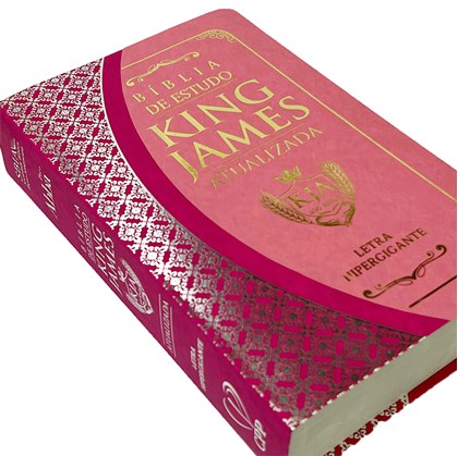 Bíblia King James Atualizada | KJA | Letra Hipergigante | Capa Pink e Rosa