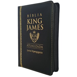 Bíblia King James Atualizada | KJA | Letra Hipergigante | Capa Preta C/ Zíper