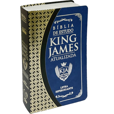 Bíblia King James Atualizada | KJA | Letra Hipergigante | Capa Preto e Azul