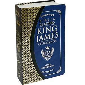 Bíblia King James Atualizada | KJA | Letra Hipergigante | Capa Preto e Azul