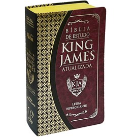 Bíblia King James Atualizada | KJA | Letra Hipergigante | Capa Preto e Bordo