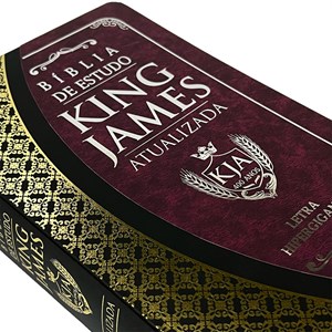 Bíblia King James Atualizada | KJA | Letra Hipergigante | Capa Preto e Bordo