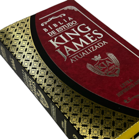Segunda imagem do produto Bíblia King James Atualizada | KJA | Letra Hipergigante | Capa Preto e Vinho