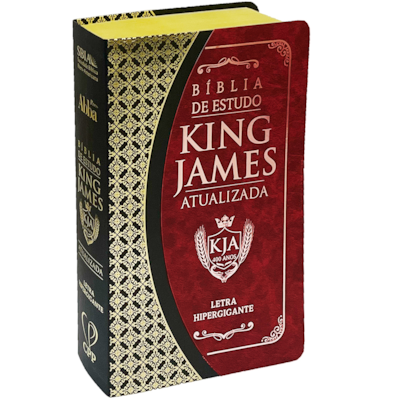 Bíblia King James Atualizada | KJA | Letra Hipergigante | Capa Preto e Vinho