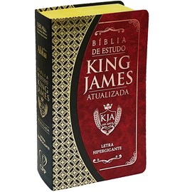 Bíblia King James Atualizada | KJA | Letra Hipergigante | Capa Preto e Vinho