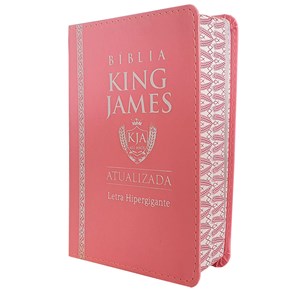 Bíblia King James Atualizada | KJA | Letra Hipergigante | Capa PU Rosa