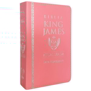 Bíblia King James Atualizada | KJA | Letra Hipergigante | Capa PU Rosa