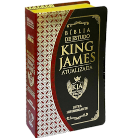 Bíblia King James Atualizada | KJA | Letra Hipergigante | Capa Vinho e Preto