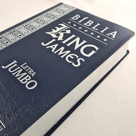 Bíblia King James Atualizada | KJA | Letra Jumbo | Capa Cover Book Azul