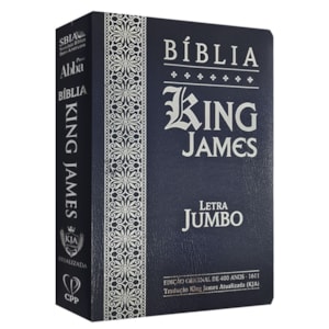 Bíblia King James Atualizada | KJA | Letra Jumbo | Capa Cover Book Azul