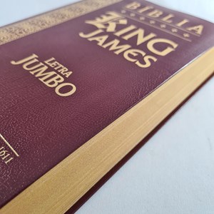 Bíblia King James Atualizada | KJA | Letra Jumbo | Capa Cover Book Bordo