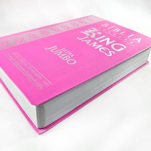Bíblia King James Atualizada | KJA | Letra Jumbo | Capa Cover Book Pink