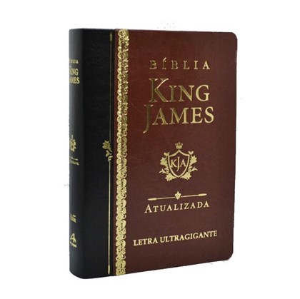 Bíblia King James Atualizada | KJA | Letra Ultra Gigante | Capa Marrom e Preta